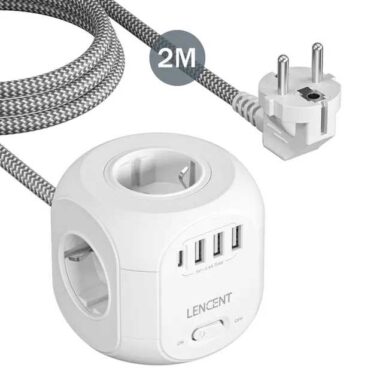 LENCENT 멀티탭 USB 충전기 (약 12,135원/ 한국무료배송)