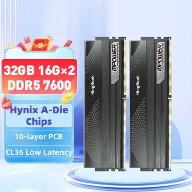 KingBank 7600MHz DDR5 램 16GB X 2 (약 156,600원/ 한국무료배송)