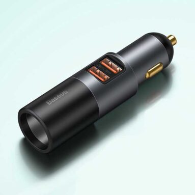 베이스어스 120W 차량용 USB 충전기 (약 23,820원/ 한국무료배송)